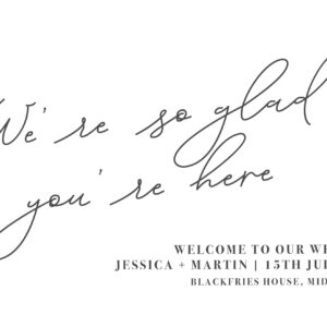 Landscape Monochrome Welcome Sign