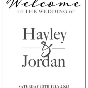 Bordered Monochrome Welcome Sign