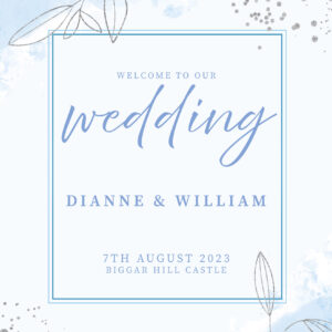 Dusky Blue Welcome Sign