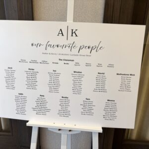 Monochrome Landscape Table plan