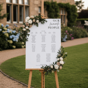 Monochrome "Our Favourite People" Table Plan