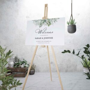 Botanical Elegance Welcome Sign