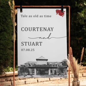 Classic Venue Illustrated Welcome Sign